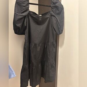 H&M black trapeze dress